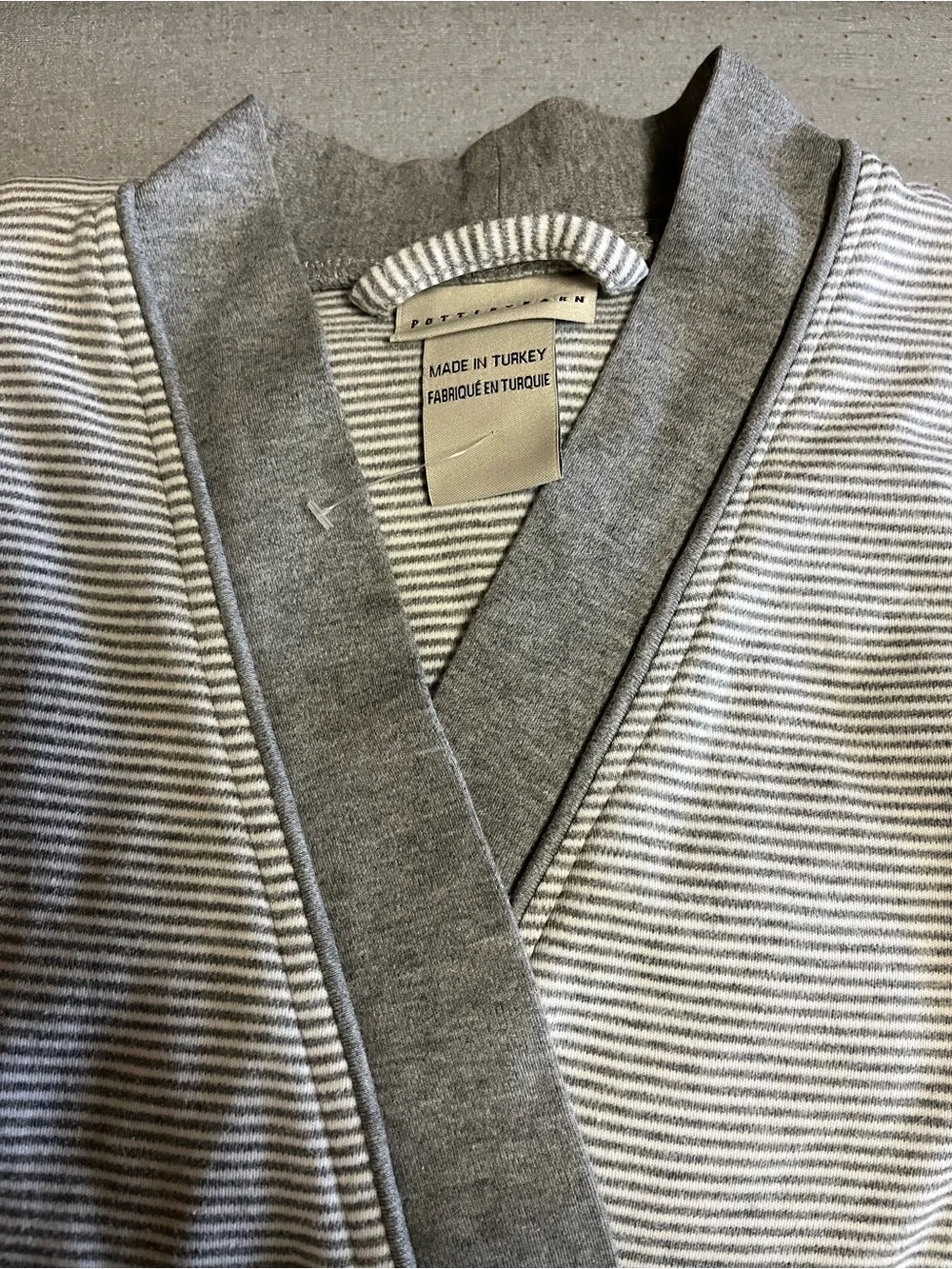 Pottery Barn 100% Organic Cotton Bath Robe XS/S NWOT - Picture 2 of 9